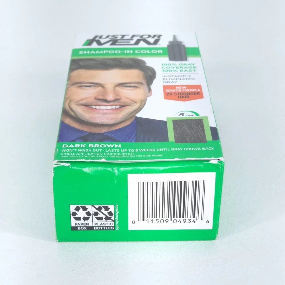 3x Just For Men Shampoo-In Color H-45 Dark Brown Hair Dye Coverage Deadstock NEW